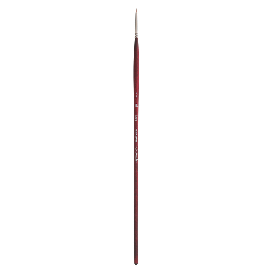 Princeton - Velvetouch - Level 2 Round Paint Brush for Acrylic - Long Handle - Series 3900