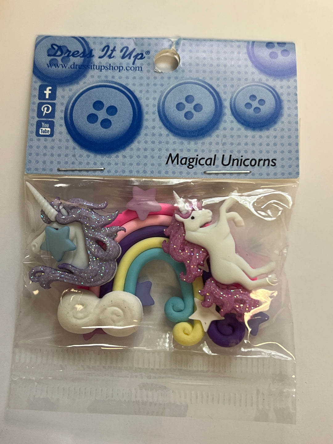 Dress It Up - Magical Unicorns Buttons