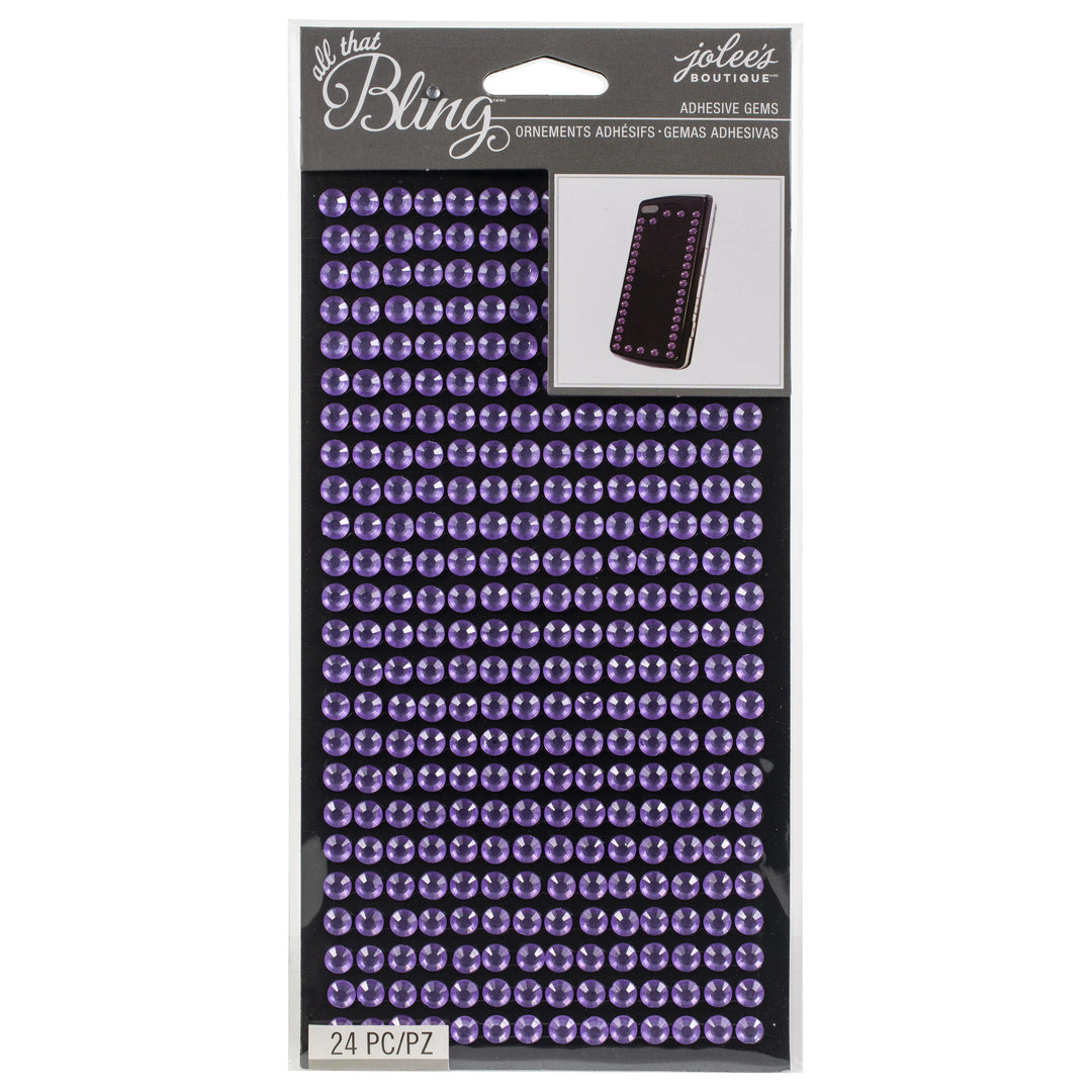 Jolee's Boutique - All that Bling - Bling Sheet Purple Adhesive Gems