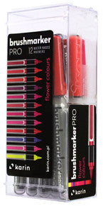 Karin - Brushmarker Pro - Flower Colors Markers - 12pk