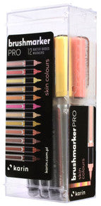 Karin - Brushmarker Pro - Skin Colors Markers - 12pk
