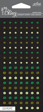 Jolee's Boutique - All that Bling - Mini Round Adhesive Gems - Green