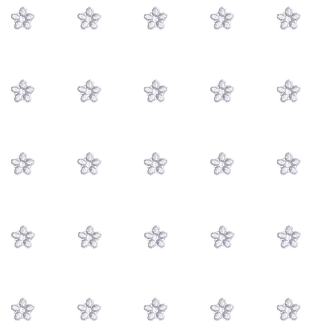 Jolee's Boutique - Mini Flower Diamond Gems Silver Dimensional Embellishments